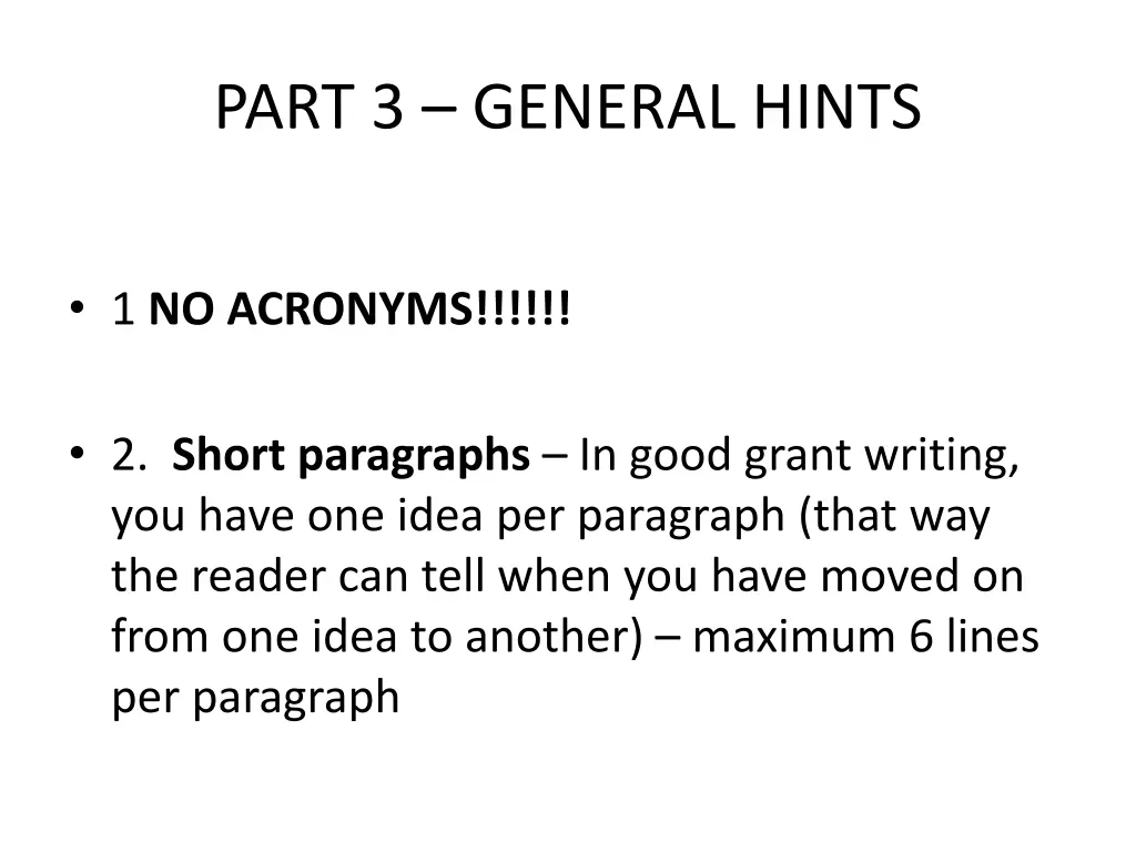part 3 general hints