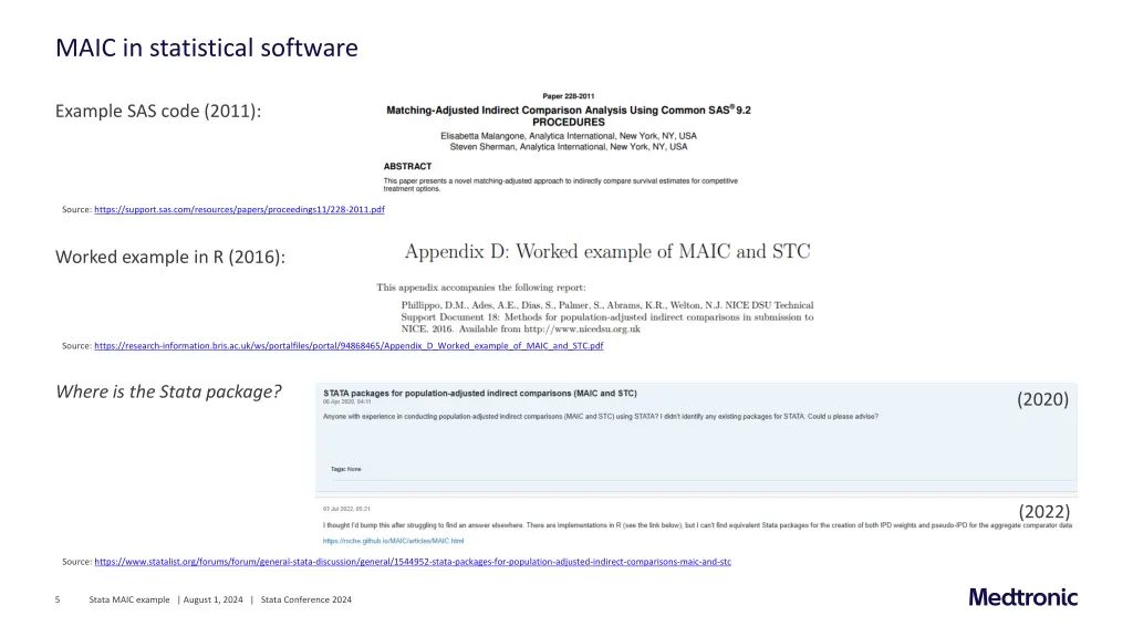 maic in statistical software