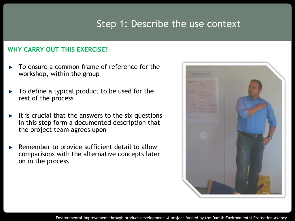 step 1 describe the use context 4
