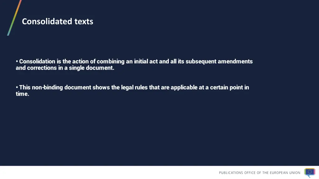 consolidated texts