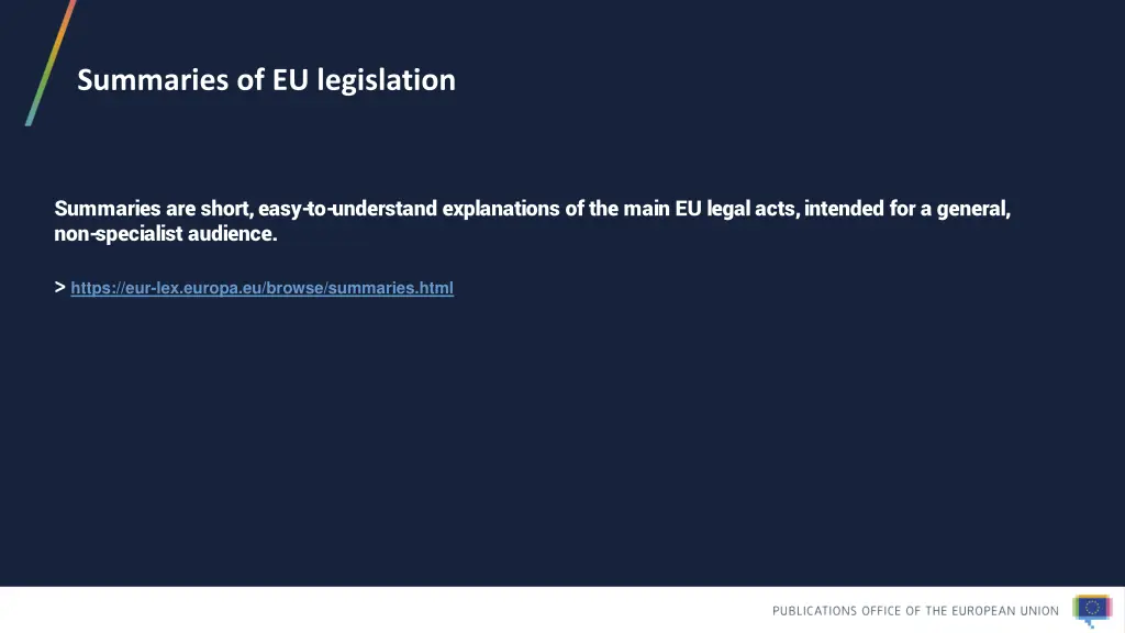summaries of eu legislation