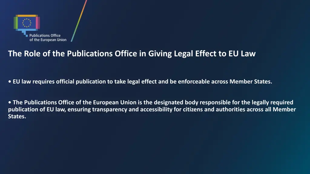 the role of the publications office in giving