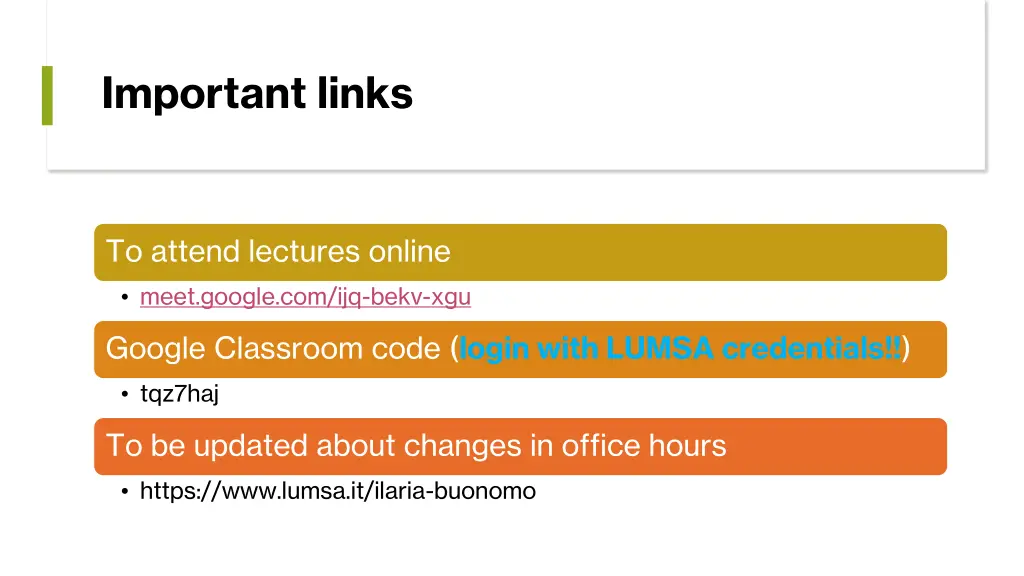 important links