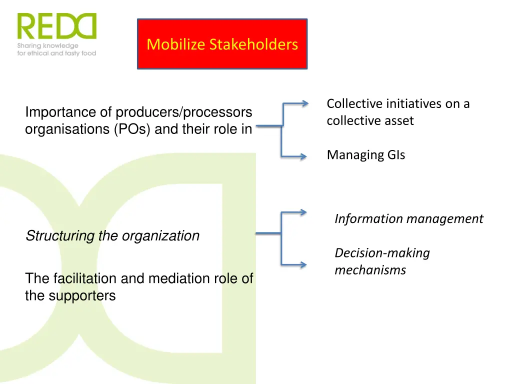 mobilize stakeholders