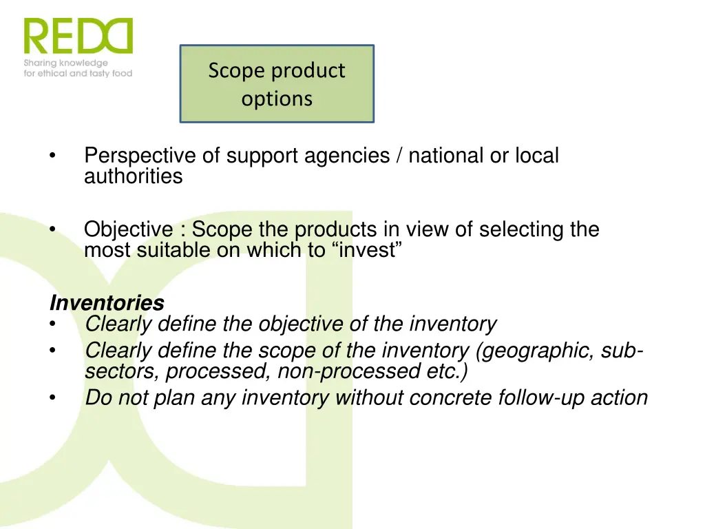 scope product options