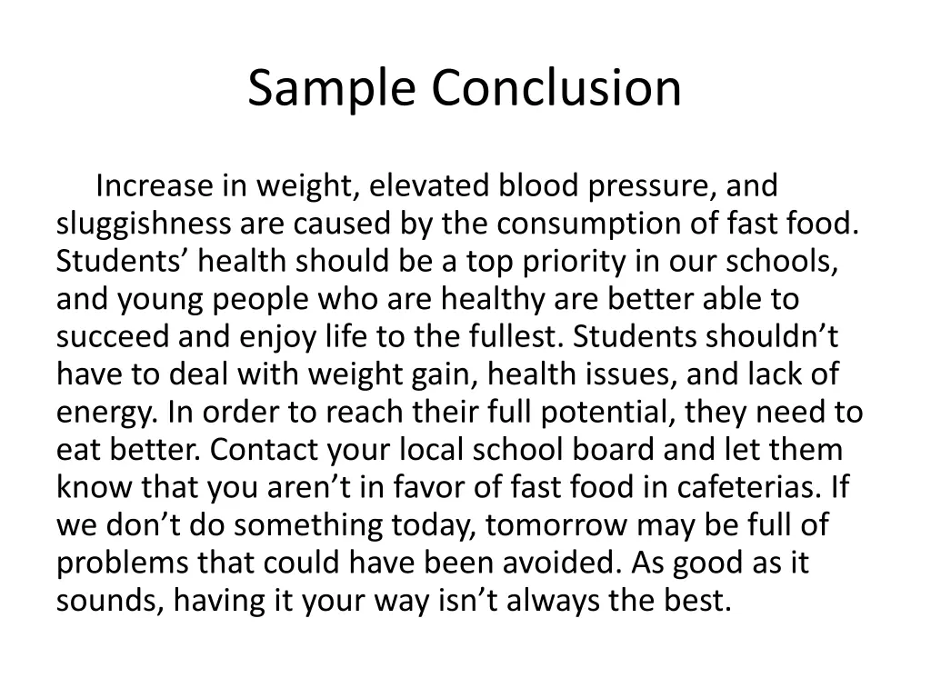 sample conclusion