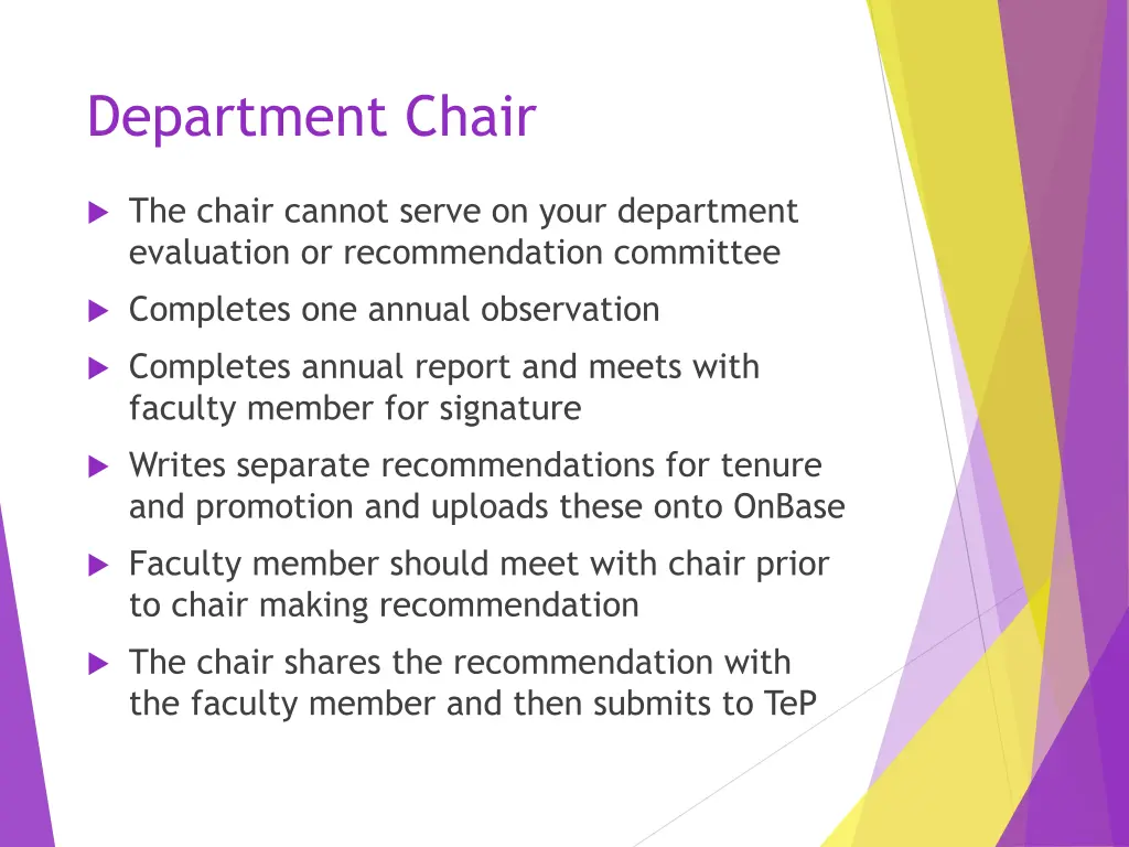 department chair