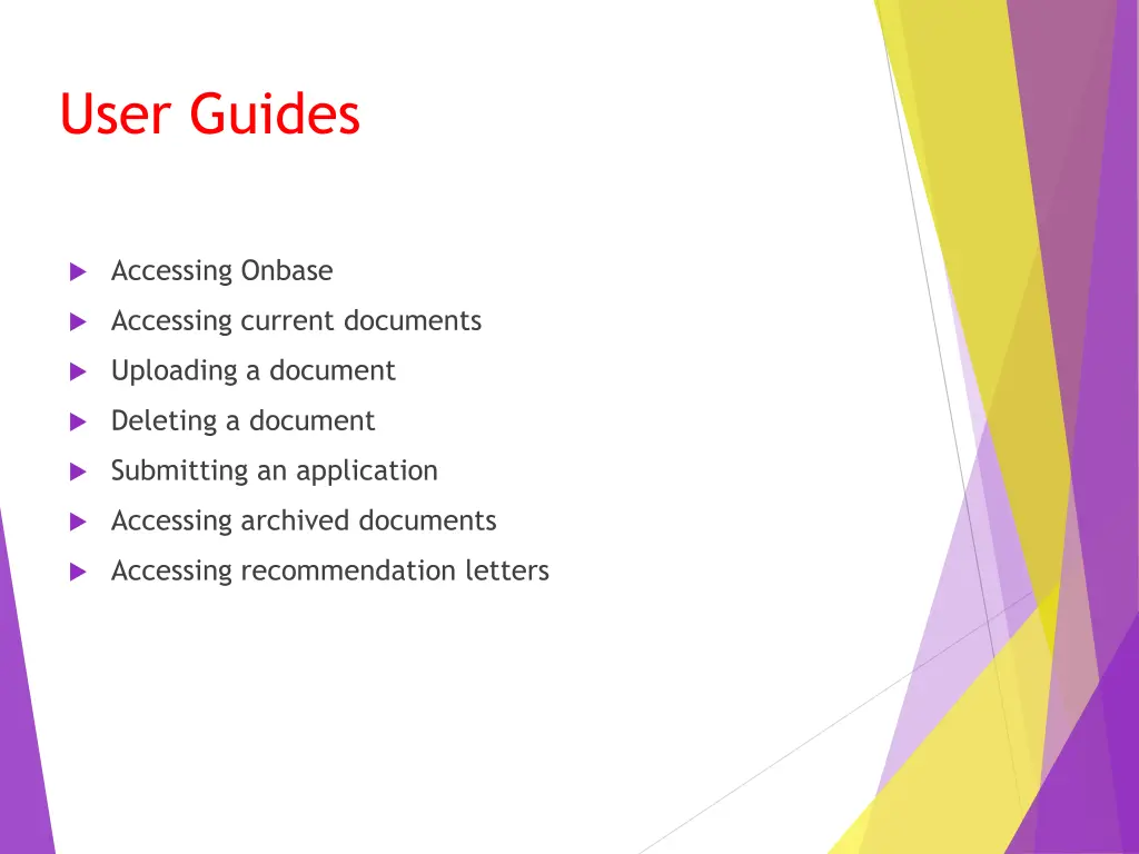 user guides