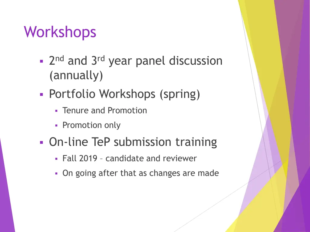 workshops