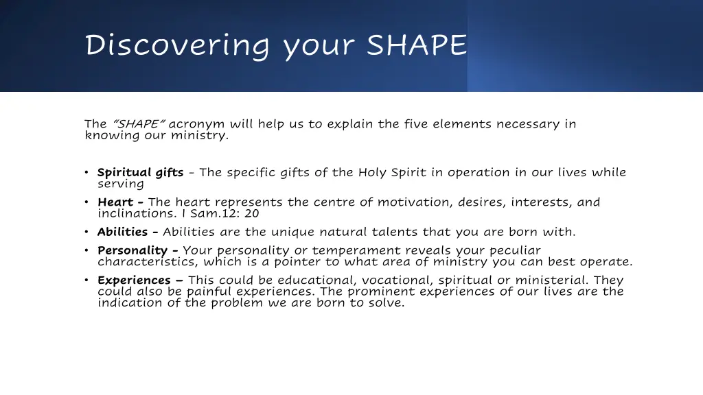 discovering your shape