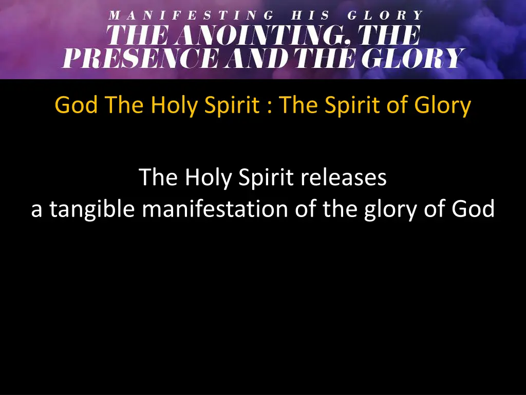 god the holy spirit the spirit of glory 2
