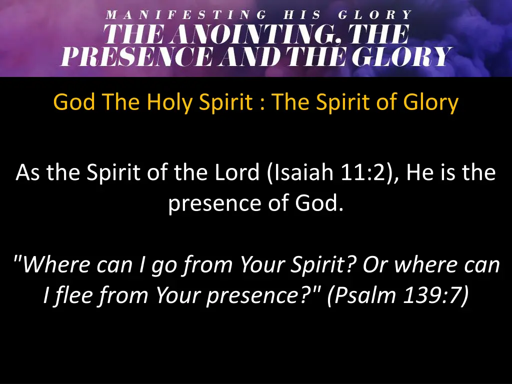 god the holy spirit the spirit of glory 4