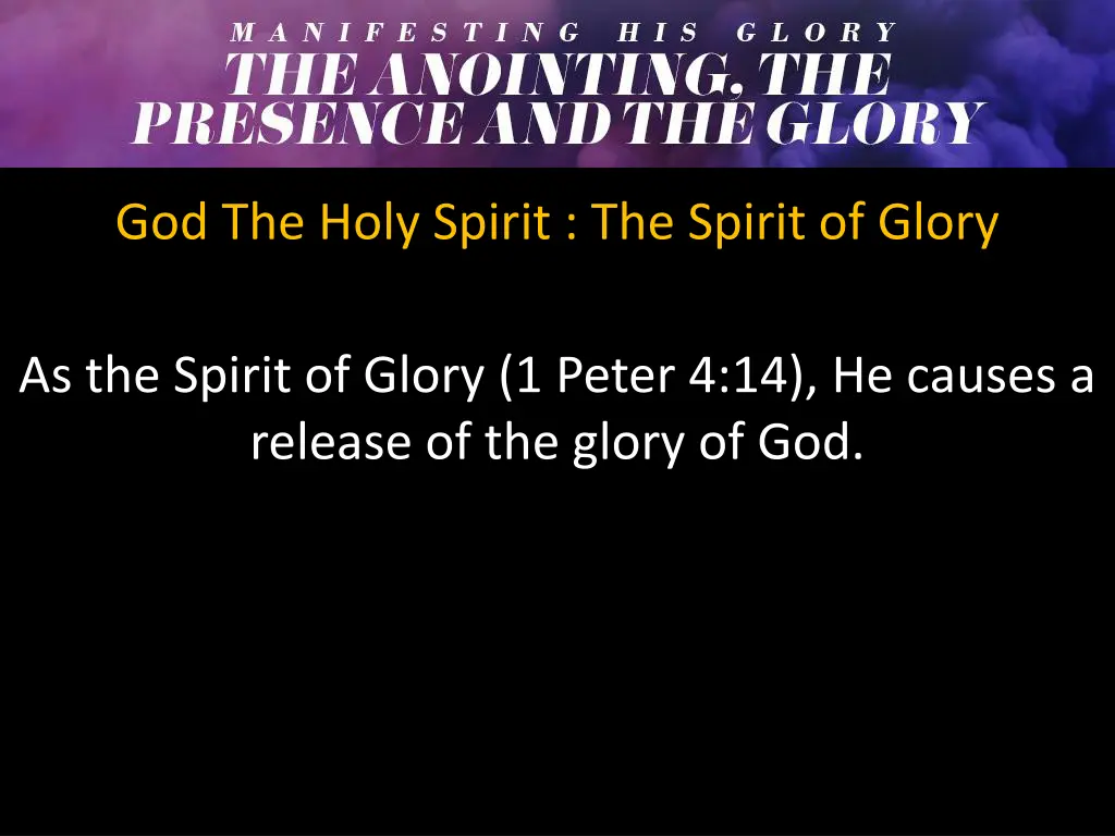 god the holy spirit the spirit of glory 6