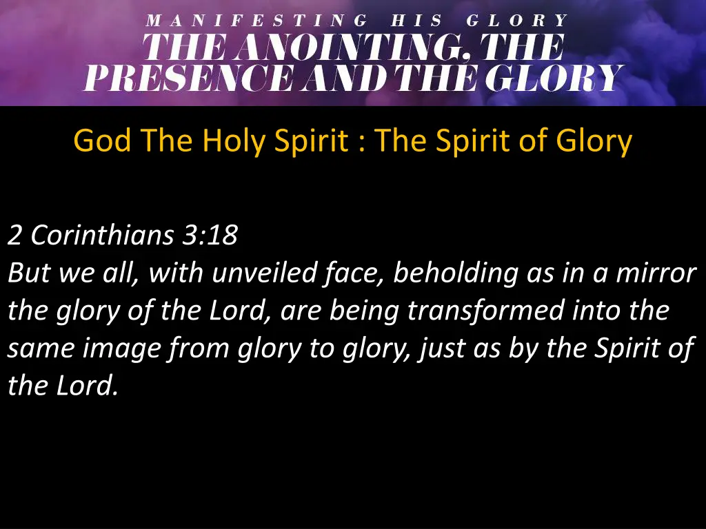 god the holy spirit the spirit of glory 8