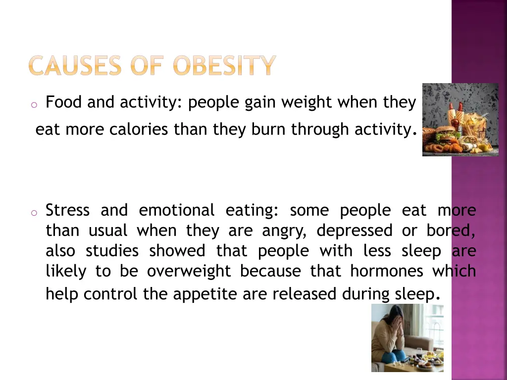 causes of obesity