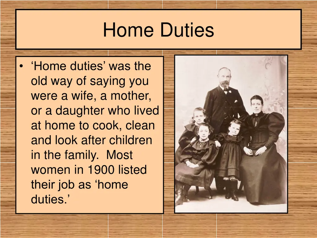 home duties