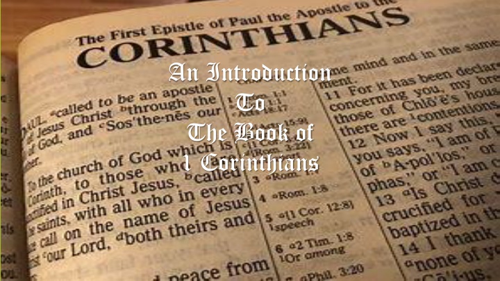 an introduction to the book of 1 corinthians