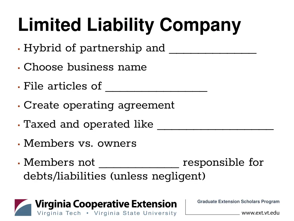 limited liability company