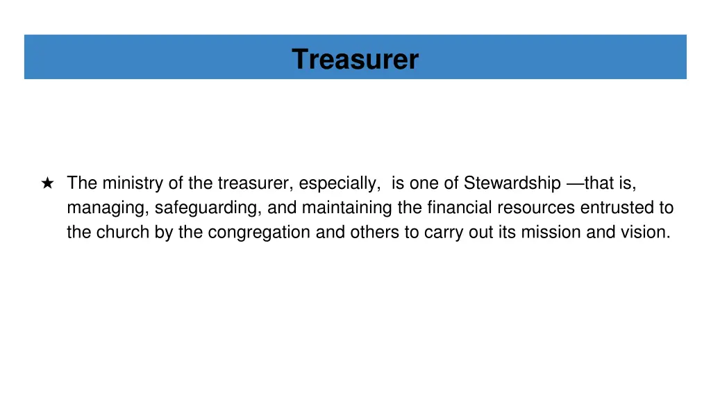 treasurer