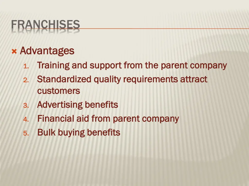 franchises 1