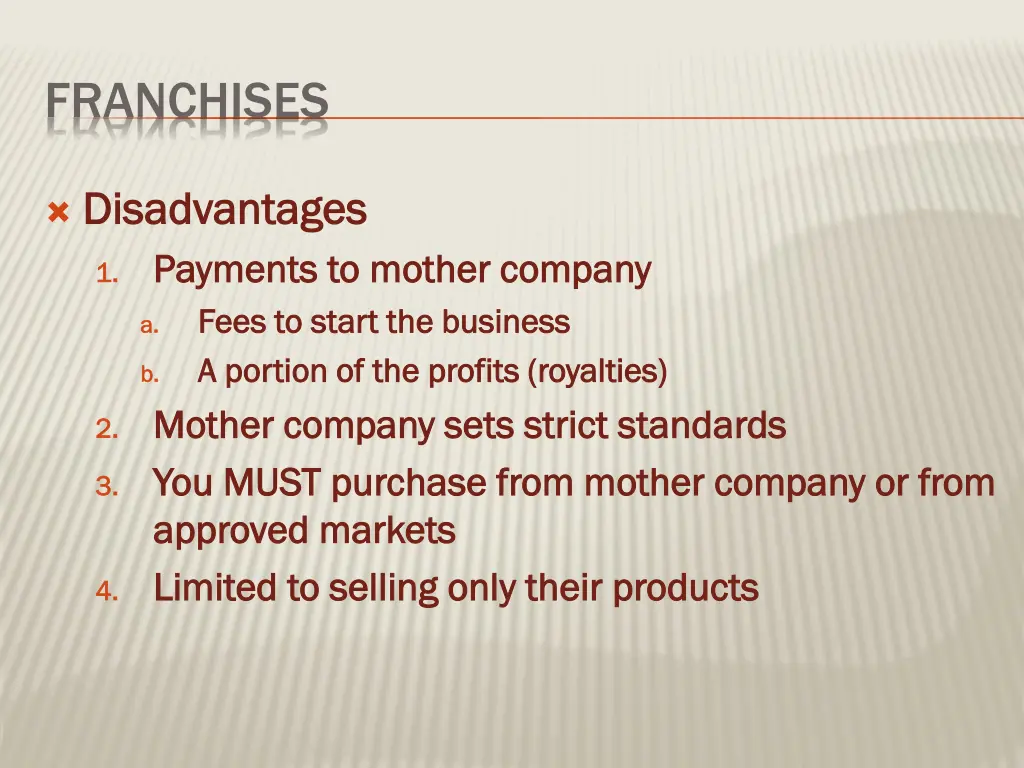 franchises 2