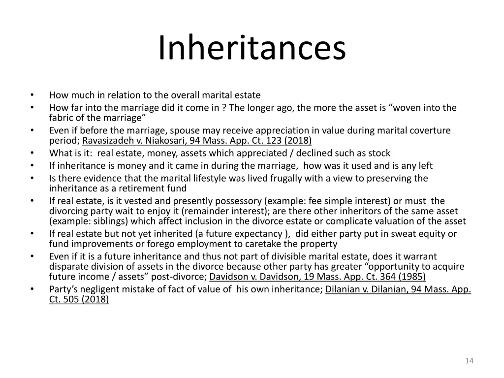 inheritances