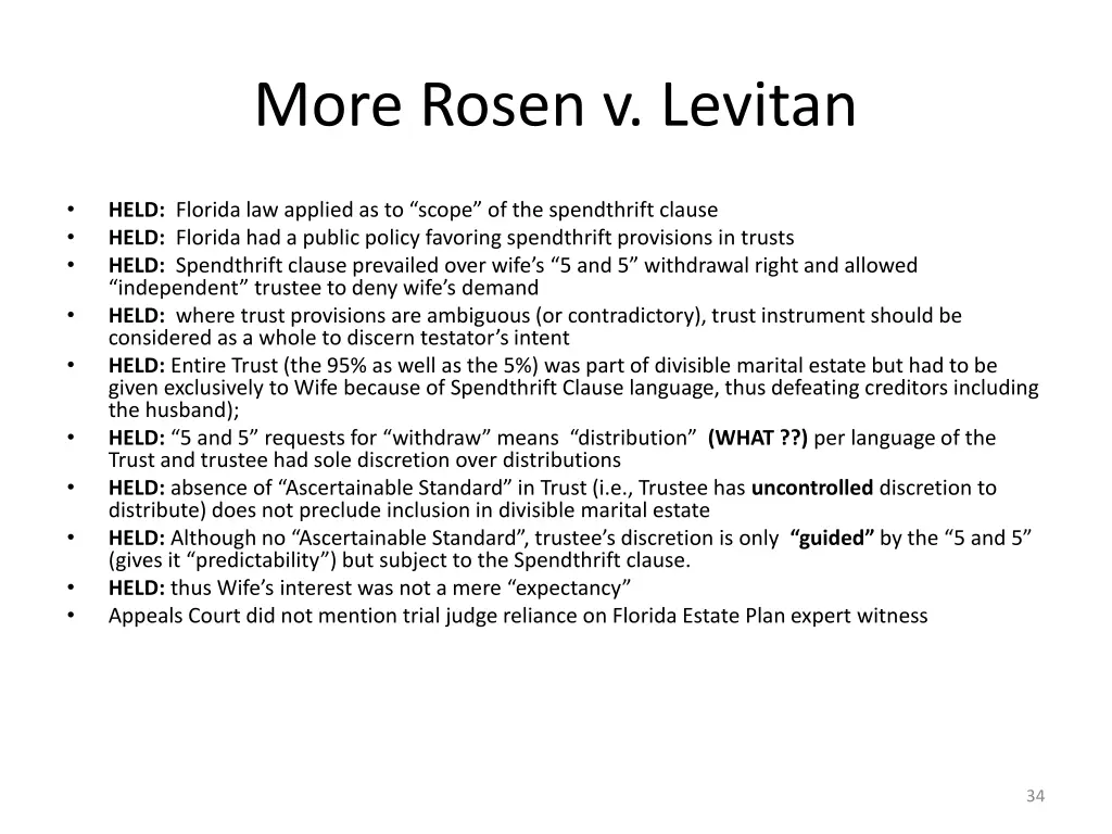 more rosen v levitan