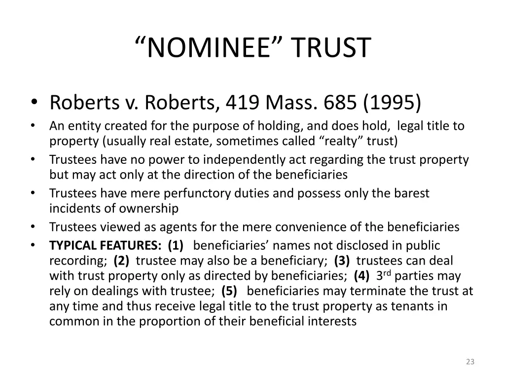 nominee trust