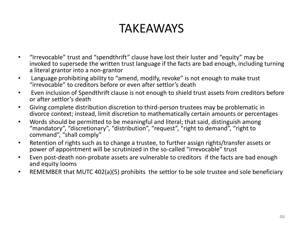 takeaways