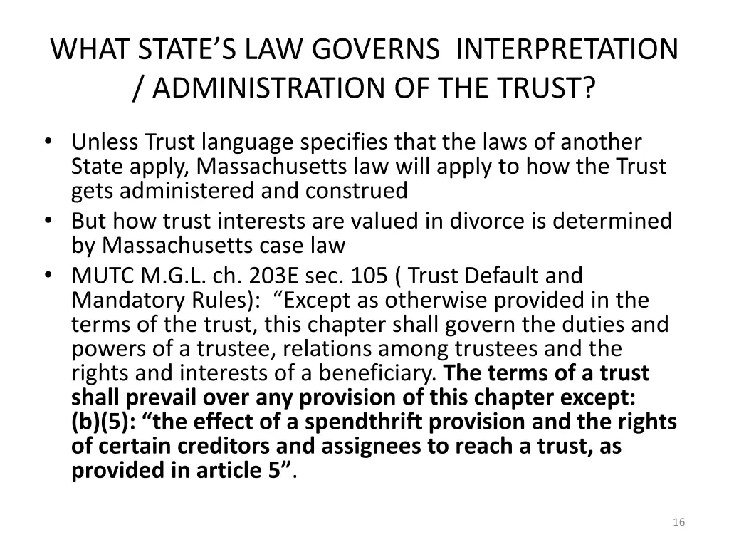 what state s law governs interpretation