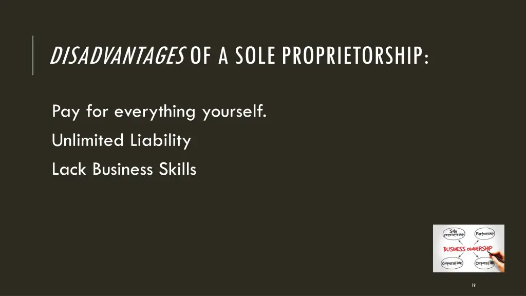 disadvantages of a sole proprietorship