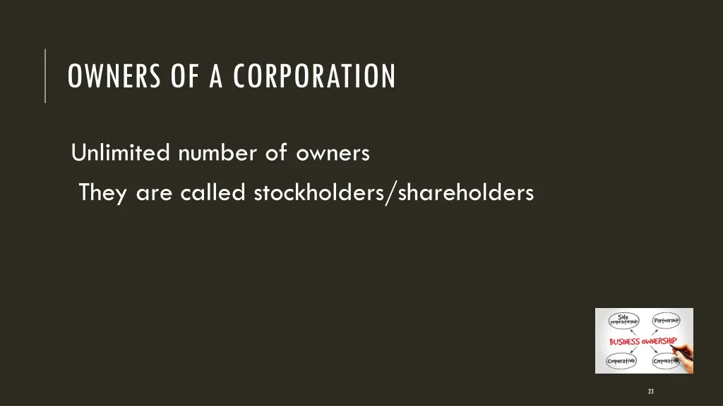owners of a corporation
