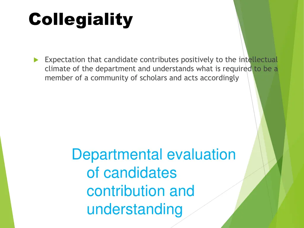 collegiality