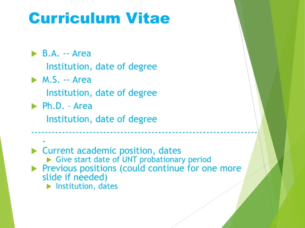 curriculum vitae