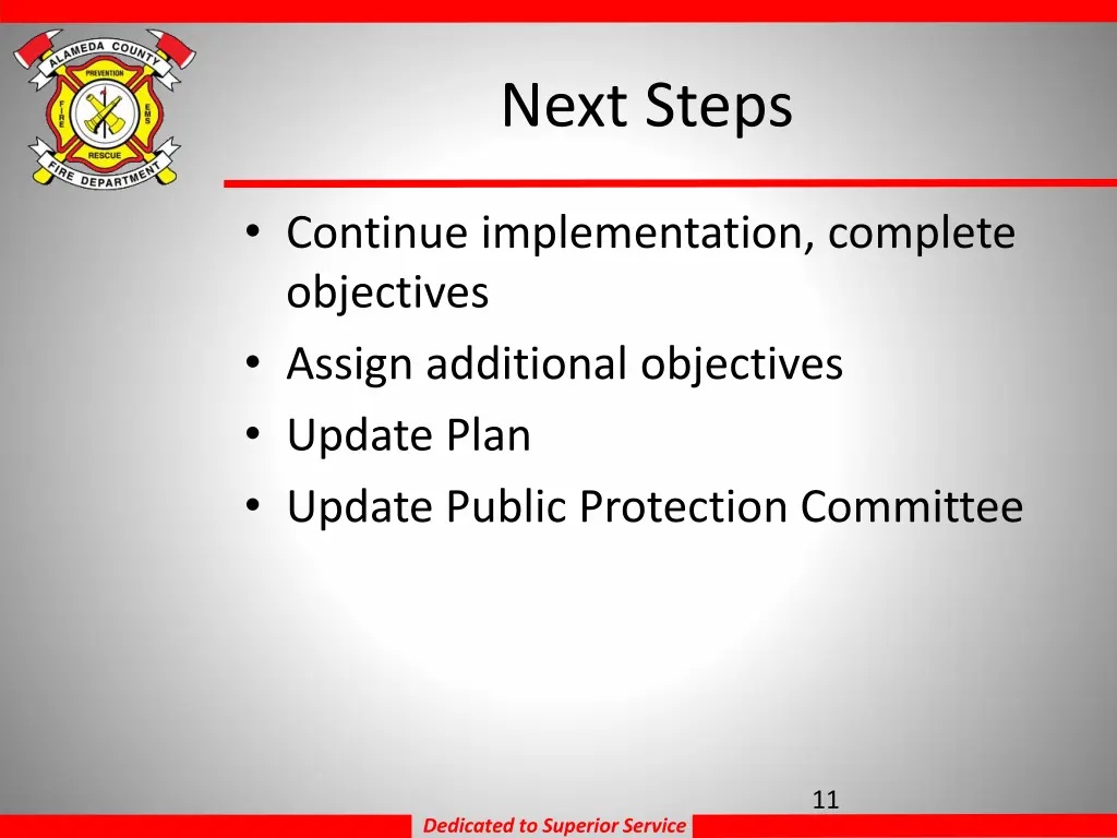 next steps
