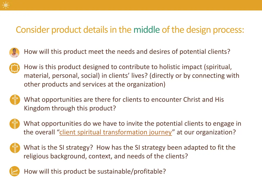 consider product details in the middle