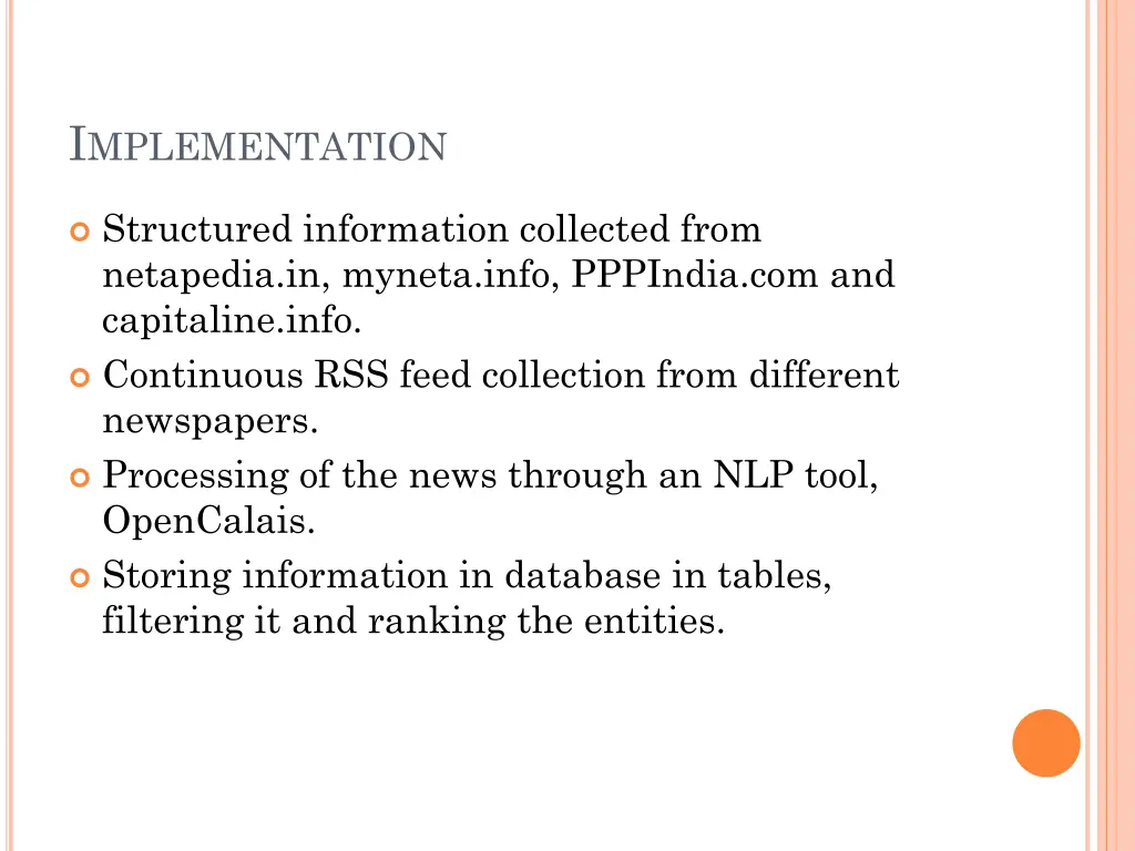 i mplementation