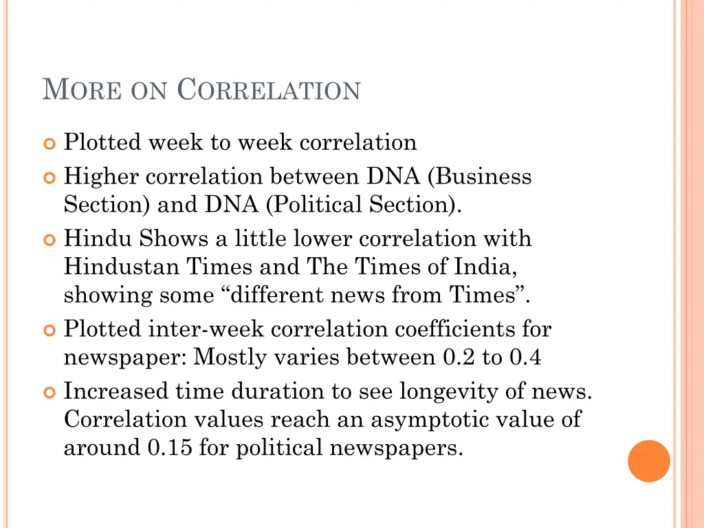 m ore on c orrelation