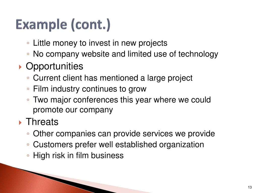 little money to invest in new projects no company