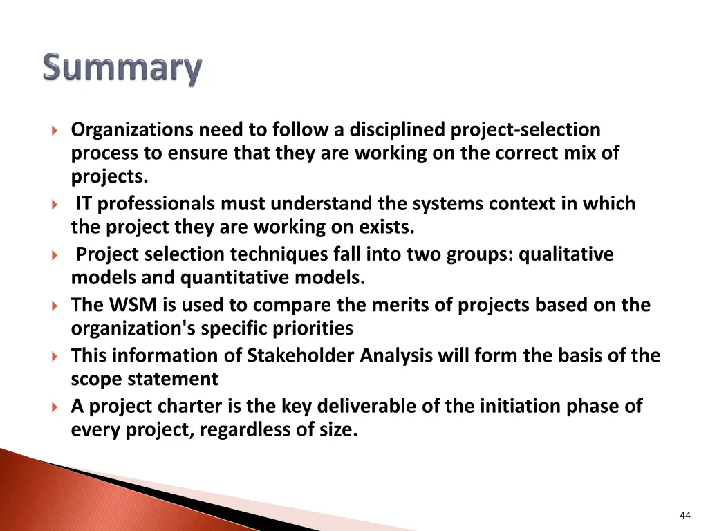 organizations need to follow a disciplined