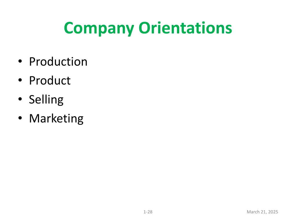 company orientations