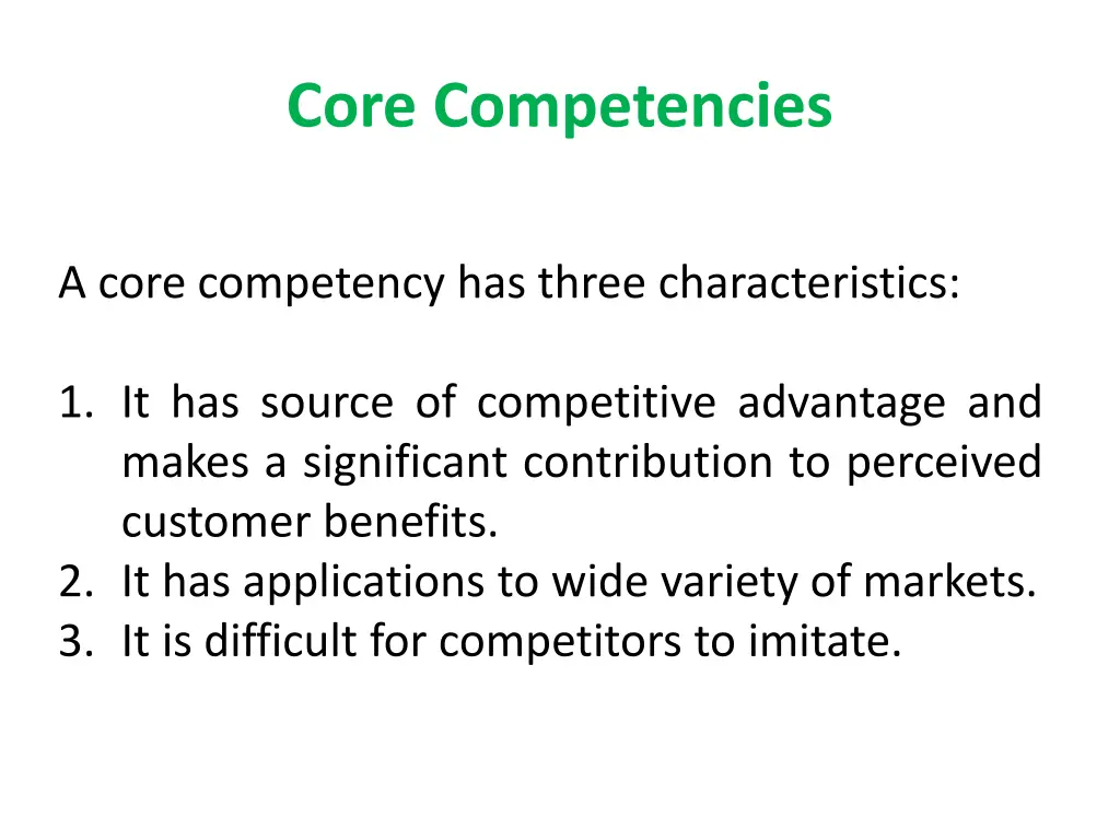 core competencies