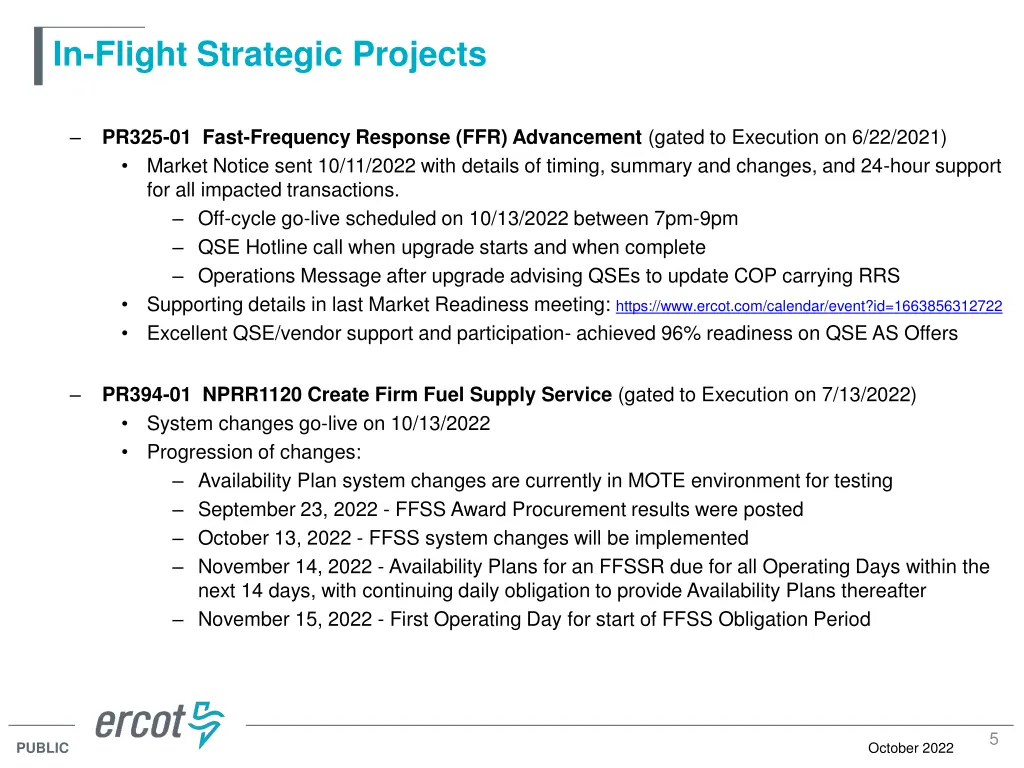 in flight strategic projects