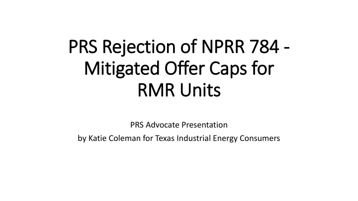 prs rejection of nprr 784 prs rejection of nprr