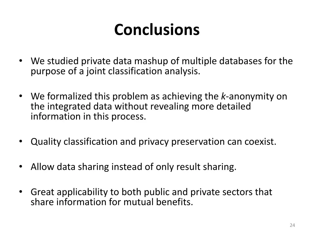conclusions