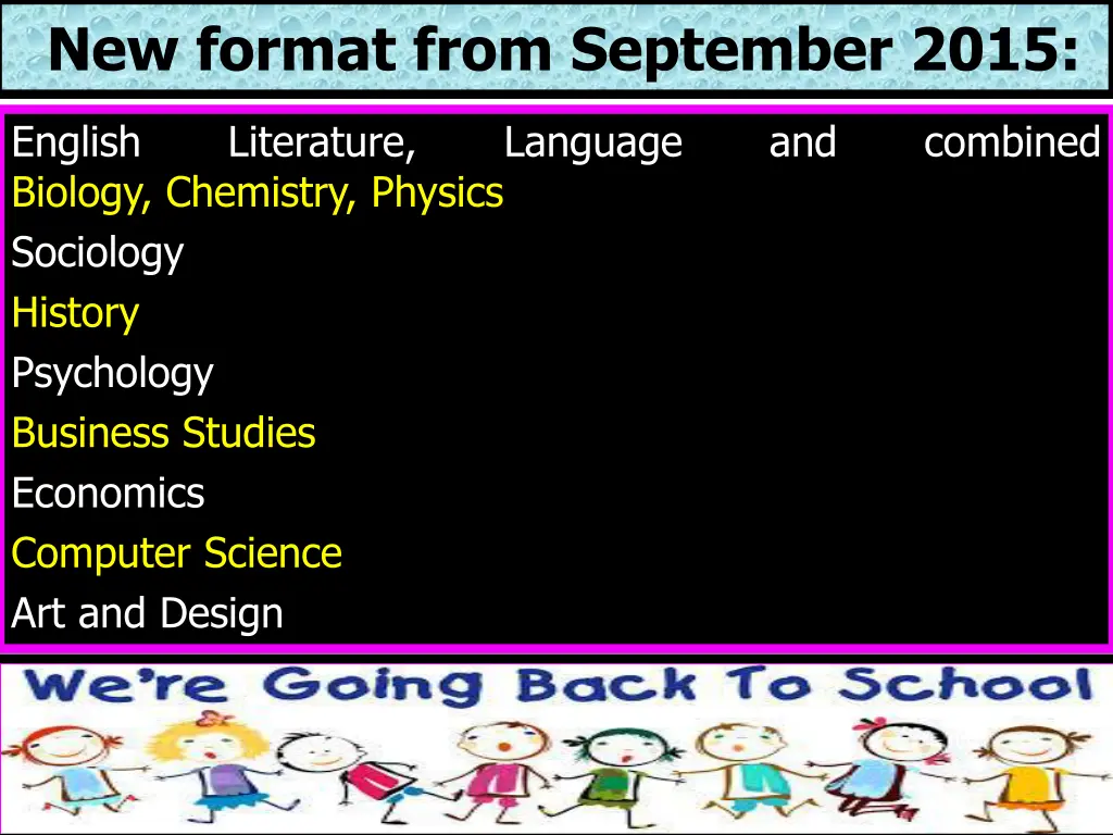 new format from september 2015