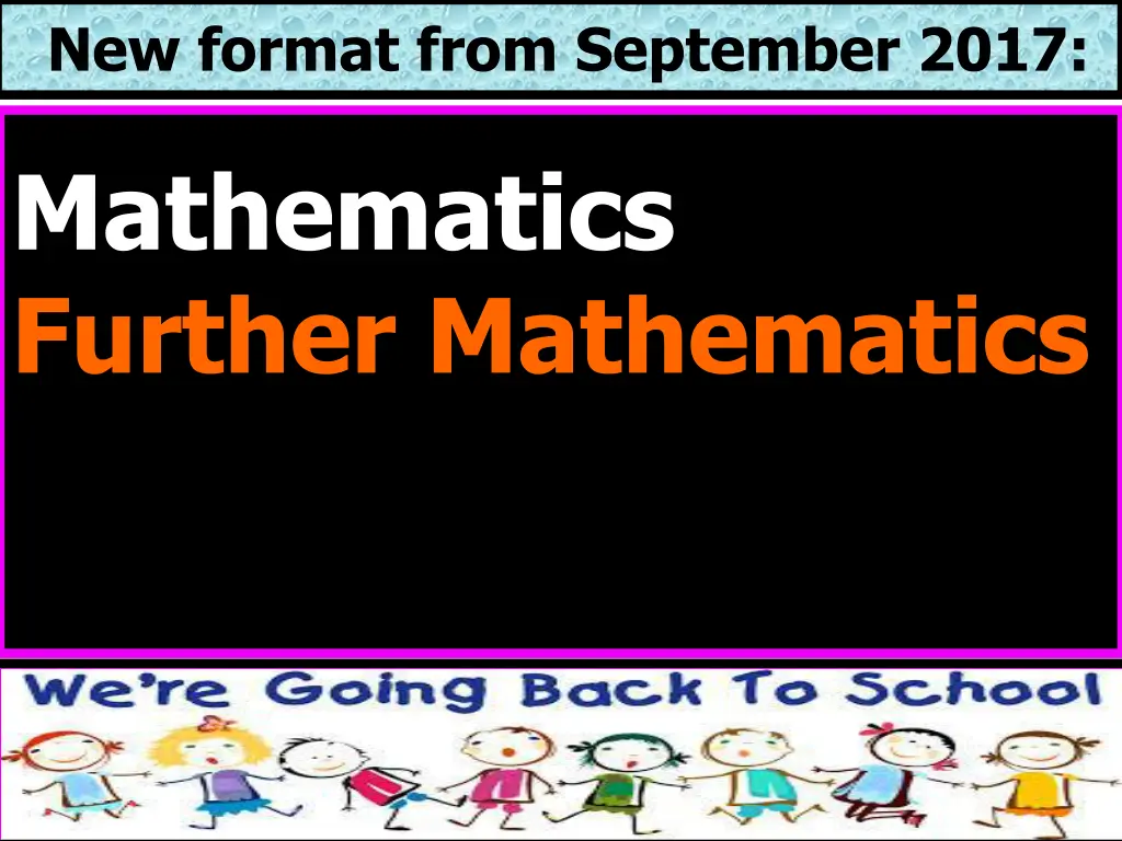 new format from september 2017