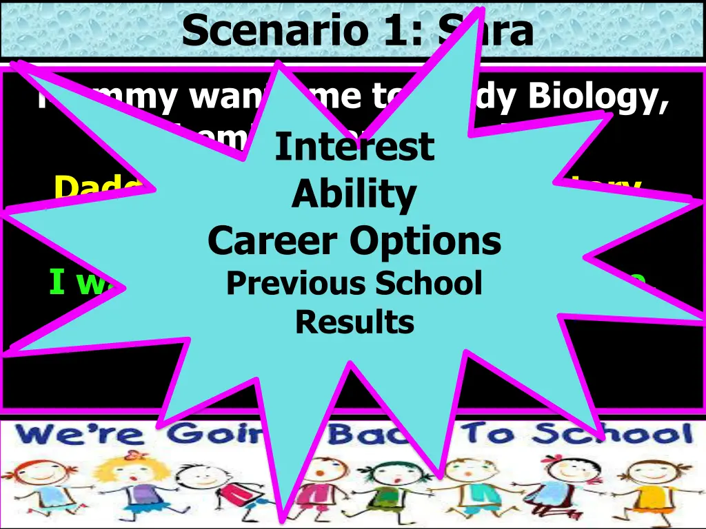 scenario 1 sara