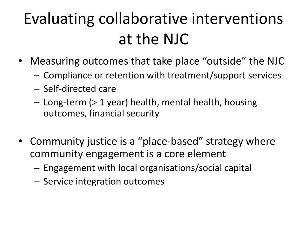 evaluating collaborative interventions