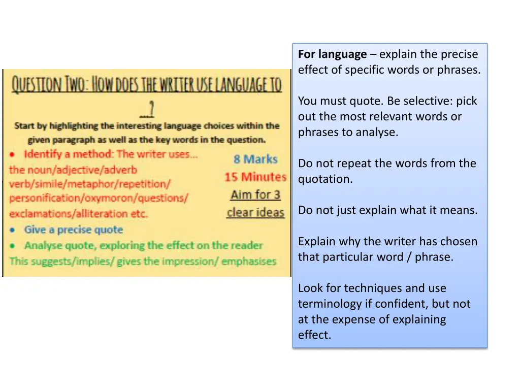 for language explain the precise effect
